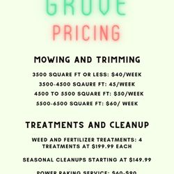 Green Grove Lawn Care - Here is our unbeatable pricing for the 2024 season!