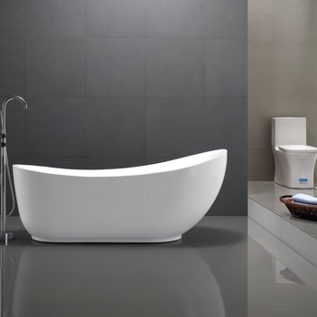 Kardiel Cyrene Freestanding Modern Bathtub Pair With A Helix Bath
