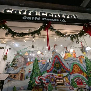 Caffe Central - 202 ur 5 holiday season front window. - Coffee & Tea Near Me - Burlingame, California