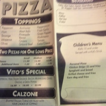 Vito's - Menu 1 - Italian Near Me - Bullhead City, Arizona