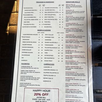 Sweet Fish Sushi Bar - Menu - Sushi Bars Near Me - Playa Vista, California