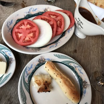 Peter Luger - Tomatoes & Sliced Tomatoes & Onions with Luger's Own sauce (for 2) - Steakhouses Near Me - Brooklyn, New York Peter Luger - Tomatoes & Sliced Tomatoes & Onions with Luger's Own sauce (for 2) - Steakhouses Near Me - Brooklyn, New York