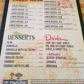 Los Compadres - a menu for lunch - Mexican Near Me - Glennville, Georgia Los Compadres - a menu for lunch - Mexican Near Me - Glennville, Georgia