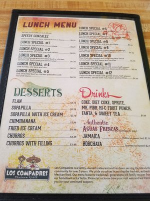 Menu photo 1 Los Compadres Glennville, GA Menu photo 1 Los Compadres Glennville, GA