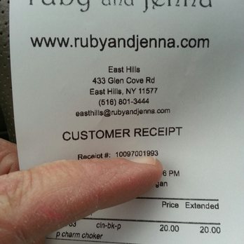Ruby and Jenna - Just the receipt - Women's Clothing Near Me - Roslyn Heights, New York