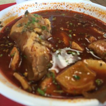 Taqueria De Anda - My menudo. They ask if you want pata y grano. They won't them on unless you want it. I did. - Mexican Near Me - Placentia, California