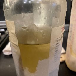 Liquor is frozen