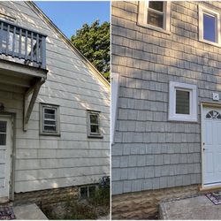 Nailed It MKE - before/after side of home (they removed the porch for us)