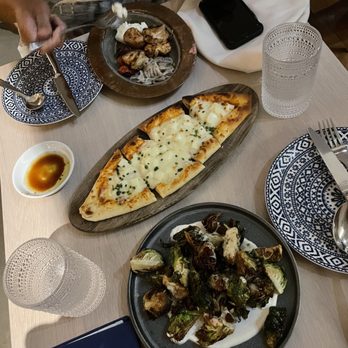 Zaytinya - Crispy Brussels Afelia Cheese Pide - Greek Near Me - Washington, DC, District of Columbia Zaytinya - Crispy Brussels Afelia Cheese Pide - Greek Near Me - Washington, DC, District of Columbia