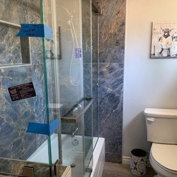 National Renovation - Here is the completed job. I'm so happy with our new shower doors. - Glass & Mirrors Near Me - Anaheim, California