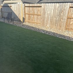 Beautiful turf with rocks surrounding.