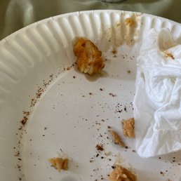 Chunk of chicken that was found in breakfast potatoes.