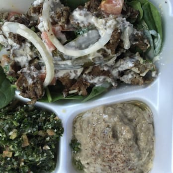 Beirut - Shawarma Plate with babaganush and taboulleh $10.99 - Lebanese Near Me - Austin, Texas Beirut - Shawarma Plate with babaganush and taboulleh $10.99 - Lebanese Near Me - Austin, Texas