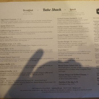Bake Shack - Menu - Breakfast & Brunch Near Me - Dania Beach, Florida Bake Shack - Menu - Breakfast & Brunch Near Me - Dania Beach, Florida