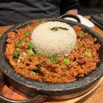 Jin Cook - Spicy Pork Bulgogi Hot Stone - Korean Near Me - Glendale, California Jin Cook - Spicy Pork Bulgogi Hot Stone - Korean Near Me - Glendale, California