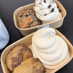 Oreo and classic chocolate chip. Oreo and classic chocolate chip.