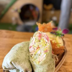 Peculiar Play Cafe - The wrap battle champion - chicken Caesar salad wrap