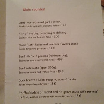 La Vache et le Cuisinier - Menu of entrees - French Near Me - Paris, 75 La Vache et le Cuisinier - Menu of entrees - French Near Me - Paris, 75