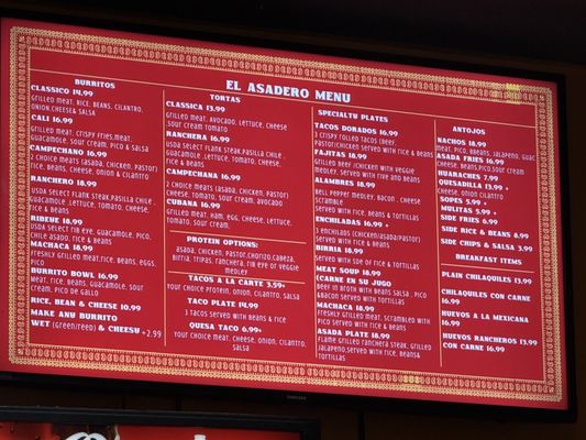 Menu photo 1 El Asadero Ventura, CA