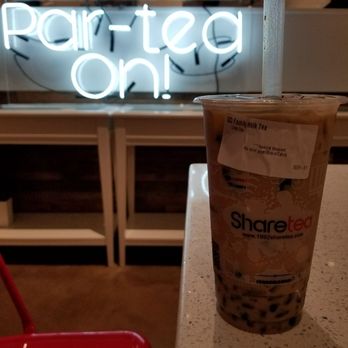 Sharetea - QQ Happy Family Milk Tea. I lowered the darkness to capture this beautiful decor. - Coffee & Tea Near Me - Fountain Valley, California Sharetea - QQ Happy Family Milk Tea. I lowered the darkness to capture this beautiful decor. - Coffee & Tea Near Me - Fountain Valley, California