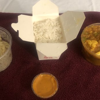 Momo N Curry - Vegetarian Momos & Aloo Gobi, with a side of rice included. Love that they included it for free. Great first order! - Indian Near Me - Concord, California Momo N Curry - Vegetarian Momos & Aloo Gobi, with a side of rice included. Love that they included it for free. Great first order! - Indian Near Me - Concord, California