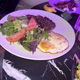 Steak and eggs