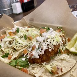 El Yaqui Tacos y Mariscos - Taco Perronand Taco Pescado.