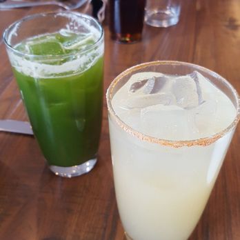 First Watch - Left: kale tonic, right: wake up call - Cafes Near Me - Snellville, Georgia First Watch - Left: kale tonic, right: wake up call - Cafes Near Me - Snellville, Georgia