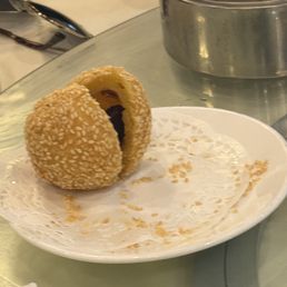 Deep - Fried Sesame Ball w/ Red Bean Paste / 豆沙煎堆 Deep - Fried Sesame Ball w/ Red Bean Paste / 豆沙煎堆