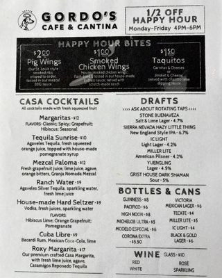 Menu photo 5 Gordo's Cafe & Cantina Pittsburgh, PA Menu photo 5 Gordo's Cafe & Cantina Pittsburgh, PA
