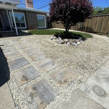 PaverScaping - Beautiful low maintnence landscaping with calstone paver stepping stones installed in Millbrae! - Landscaping Near Me PaverScaping - Beautiful low maintnence landscaping with calstone paver stepping stones installed in Millbrae! - Landscaping Near Me