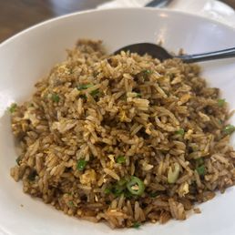 Soy sauce and egg fried rice
