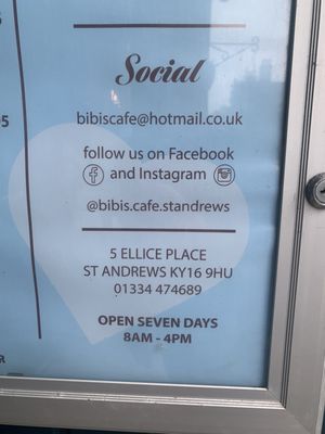 Menu photo 2 Bibi's Cafe Saint Andrews, FIF Menu photo 2 Bibi's Cafe Saint Andrews, FIF