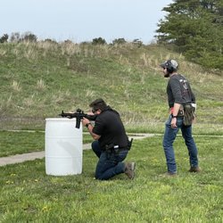 Firearm Trainers - Pistol 3 outdoors with rifle training