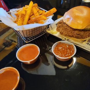 Melange - Mushroom burger and berber spiced fries - Ethiopian Near Me - Washington, DC, District of Columbia