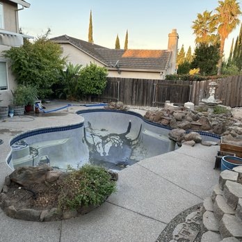 North Star Pools Plastering - Draining of the pool prior to demolition work - Pool & Hot Tub Service Near Me - Sacramento, California