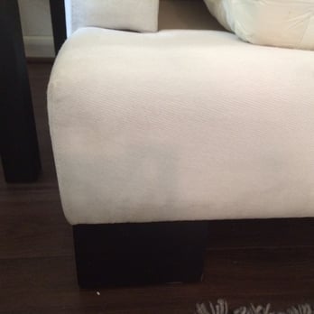 We Clean Carpet - Black water stains and dirt left on couch - Carpet Cleaning Near Me - Houston, Texas