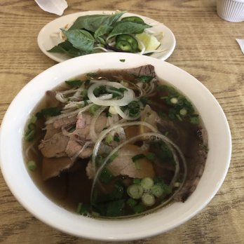 Pho 79 - Pho tai Nom Gau Gan Sach (Noodle soup with *rare round steak, flank, brisket, tendon and tripe) - Vietnamese Near Me - Virginia Beach, Virginia Pho 79 - Pho tai Nom Gau Gan Sach (Noodle soup with *rare round steak, flank, brisket, tendon and tripe) - Vietnamese Near Me - Virginia Beach, Virginia