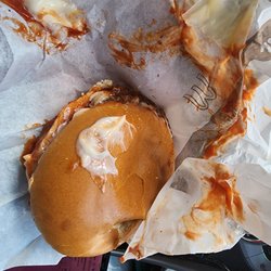 McDonald's - Burger was poorly put together. It was also the wrong sandwhich.