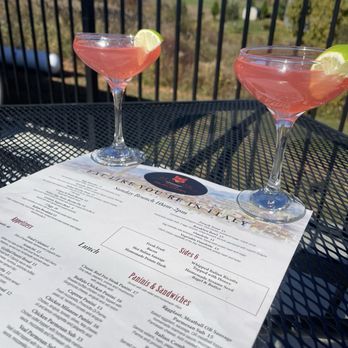 Red Fox Amore - Cosmos on the patio on a perfect fall day - Italian Near Me - Middlefield, Connecticut