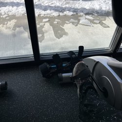 ATI Physical Therapy - Even in the snow!! My brace and cane on the floor!!