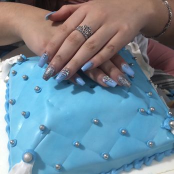 Modern Nail - My Niece's Quince Nails to match her Dress and Cake . - Nail Salons Near Me - San Antonio, Texas Modern Nail - My Niece's Quince Nails to match her Dress and Cake . - Nail Salons Near Me - San Antonio, Texas
