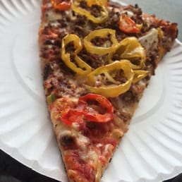 Peppers, onions and ground beef!