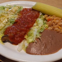 The Original Grand Cafe - The Grand Combo: Chile Relleno, Green Cheese Enchilada, Corn Tamale