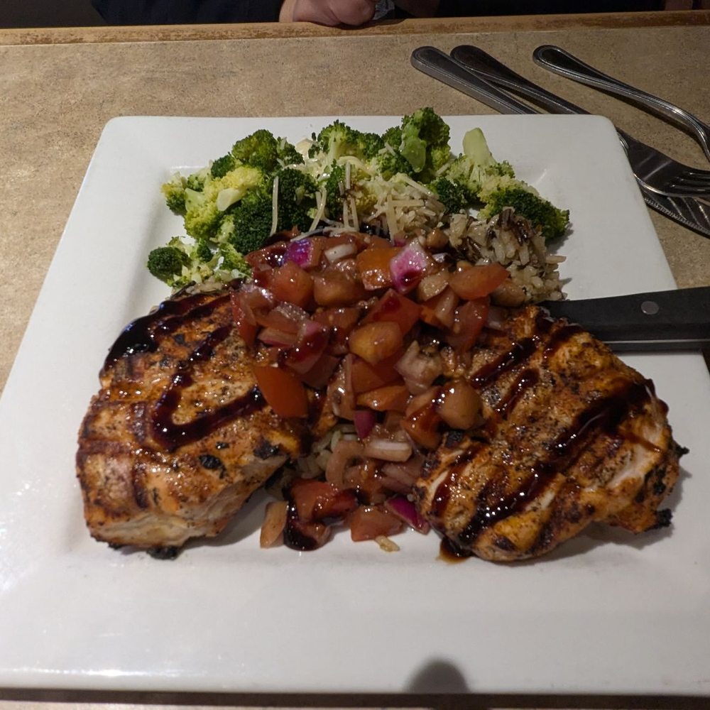 Sullivans Restaurant - Balsamic Grilled Chicken with rice and broccoli - American Near Me - Wauseon, Ohio Sullivans Restaurant - Balsamic Grilled Chicken with rice and broccoli - American Near Me - Wauseon, Ohio