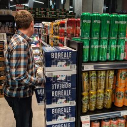IGA Express - Inside. Beer section.