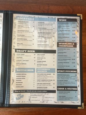 Menu photo 2 The Ramp Restaurant San Francisco, CA Menu photo 2 The Ramp Restaurant San Francisco, CA