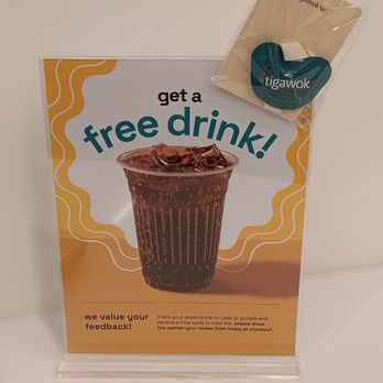 Tigawok - Free drink - Chinese Near Me - Burbank, California