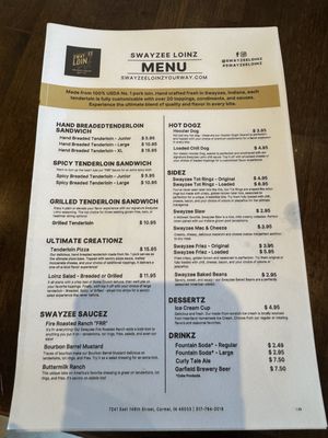 Menu photo 1 Swayzee Loinz Carmel, IN Menu photo 1 Swayzee Loinz Carmel, IN