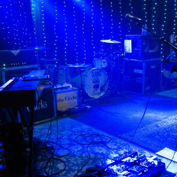 The Auricle - a stage with a microphone, keyboard, and other musical equipment - Music Venues Near Me - Canton, Ohio
